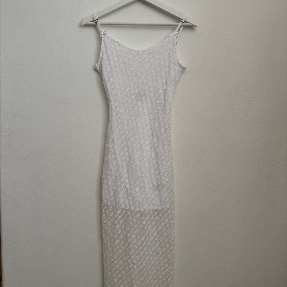 wild fable White Lace Maxi Slip Dress